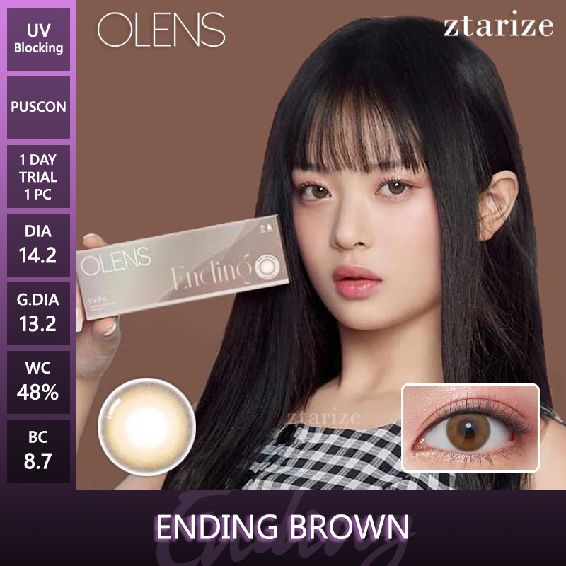 ztarize - Ready Stock - Trial OLENS 🇰🇷 Ending Brown 1 Day Daily Soft Contact Lens 1 Pc - OLENS x NEW
