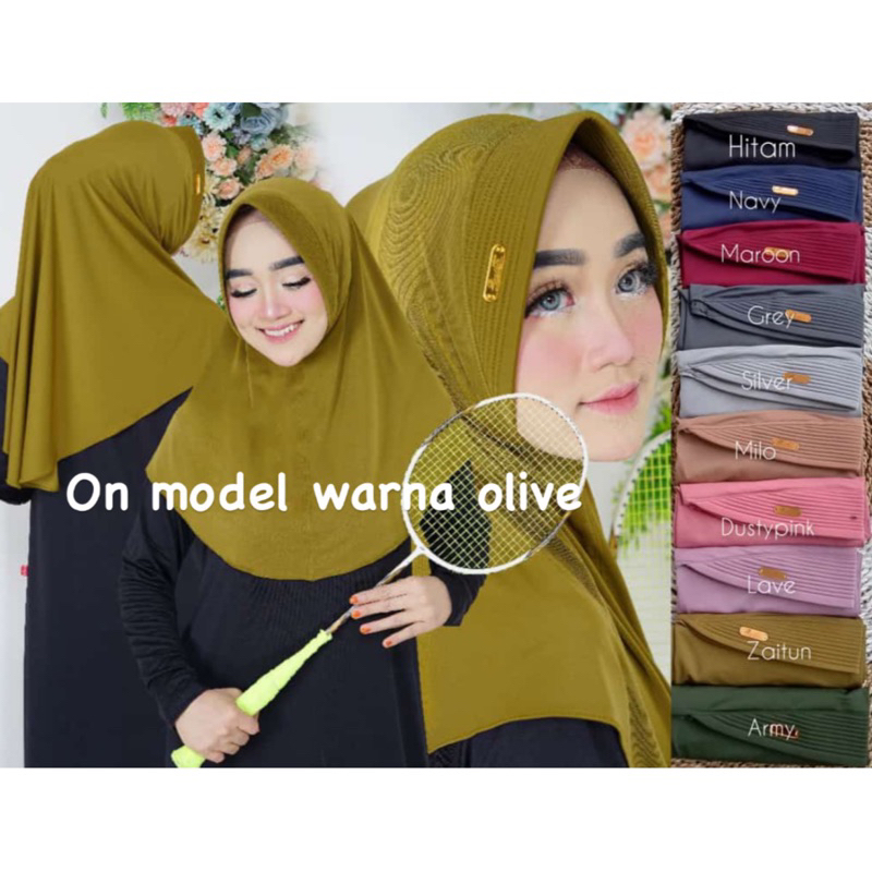 BERGO SPORT L PANJANG AULIA JERSEY PREMIUM/HIJAB SPORT/HIJAB INSTAN