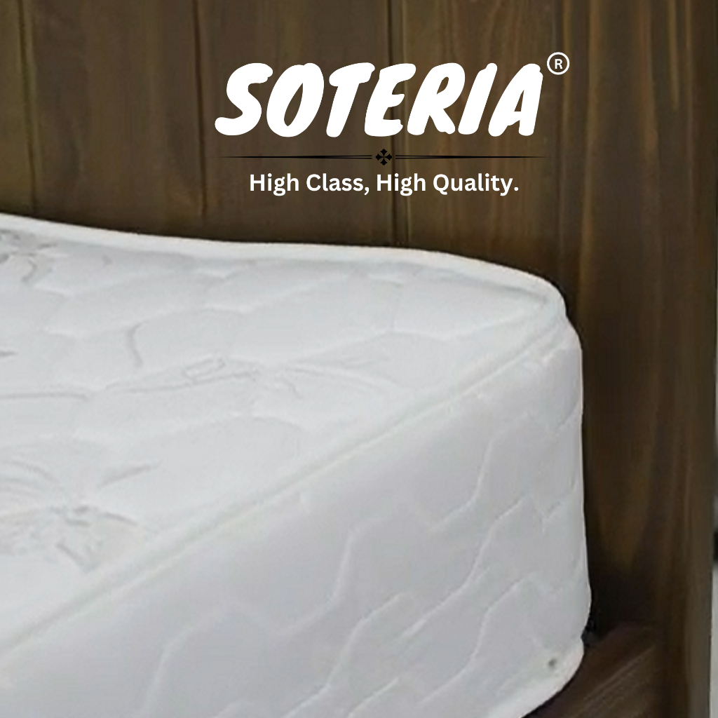 [Free Ongkir] Kasur Spring Bed Deluxe Luxury / Kasur Pegas Tebal / Cover 100% Polyester / Mattress In A Box / Nyaman &amp; Mudah Digunakan / 100 x 200 Tebal 20 cm Anti Pegal Anti Nyeri / Spring Bed Bonnel Spring Premium / Garansi Resmi 10 Tahun SOTERIA