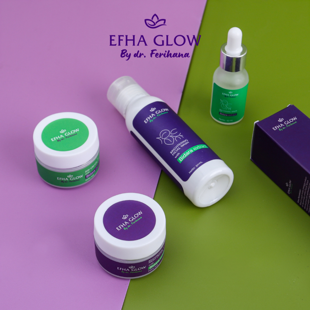 Paket Efha Glow by dr. Ferihana Cosmetics &amp; Skincare Rangkaian Produk Perawatan Wajah Murah yang Mampu Melambabkan Mencerahkan Anti Aging atau Mencegah Penuaan Mengurangi Jerawat dan Anti Inflamasi