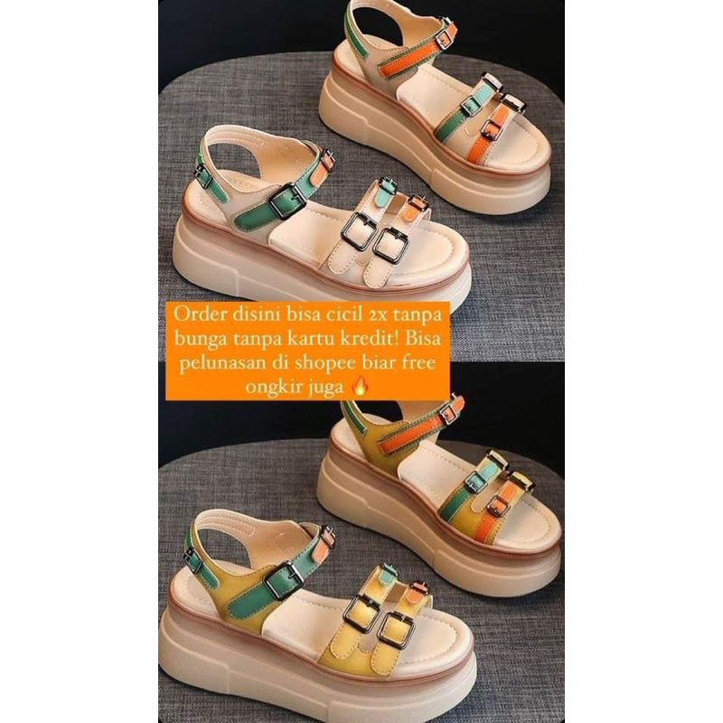sandal wedges import premium K96