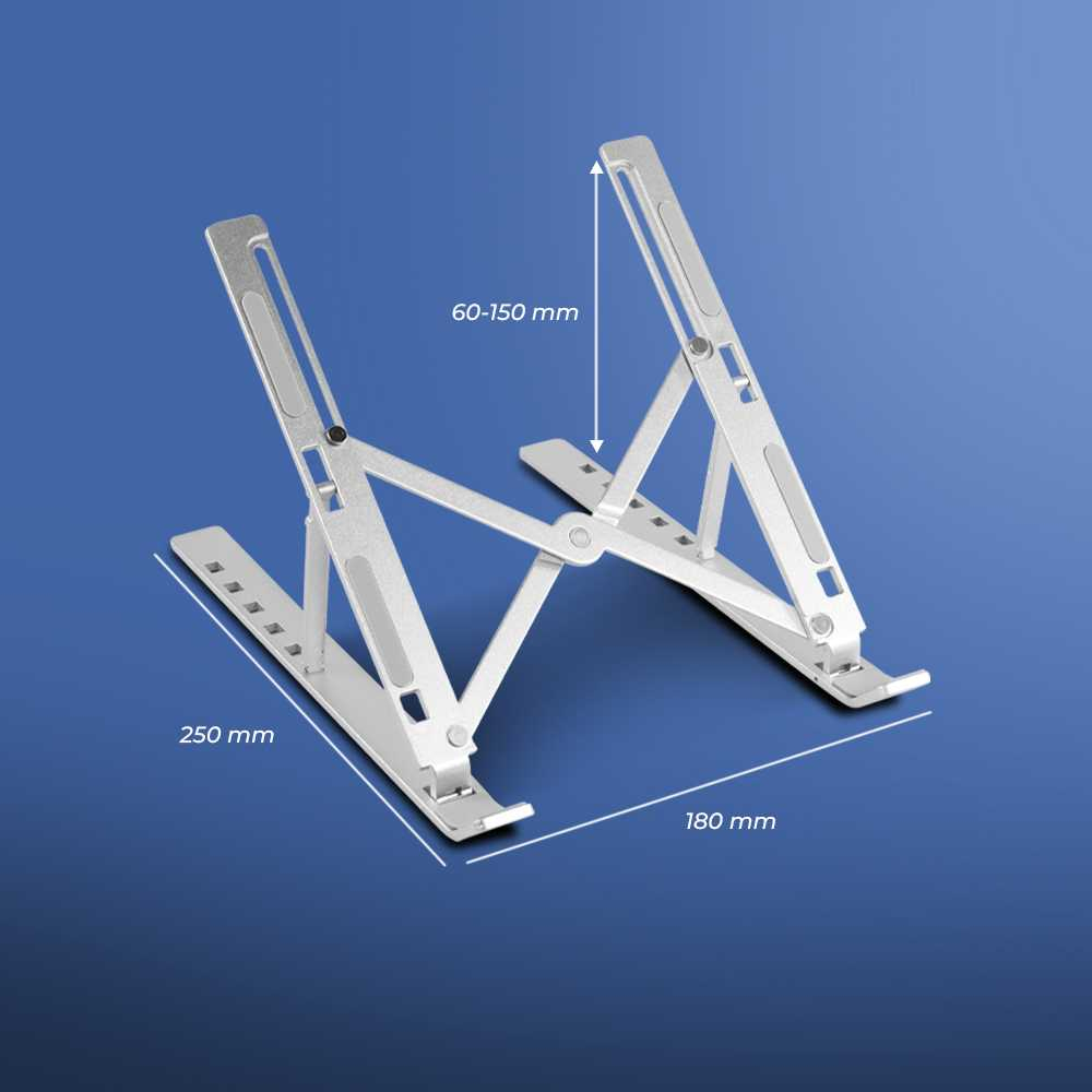 Stand Laptop Lipat Aluminium Adjustable 6 Height