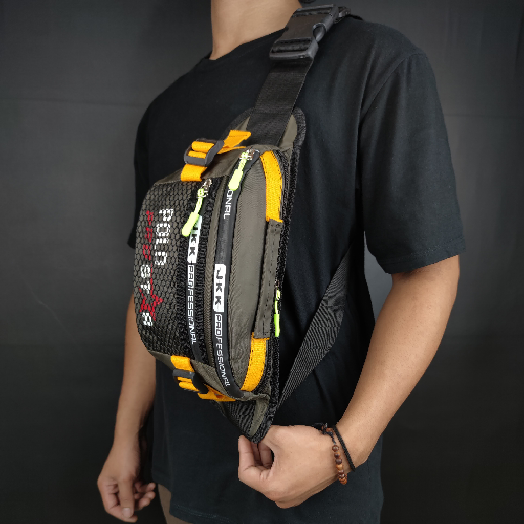 POLO PROSTAR - Waistbag Waterproof Bahan Nilon Parasut Tas Pinggang &amp; Selempang Bahu