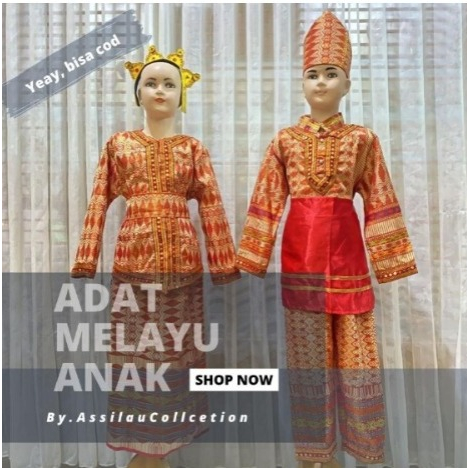 Baju Adat Anak Melayu Satuan (Laki/Cewek)