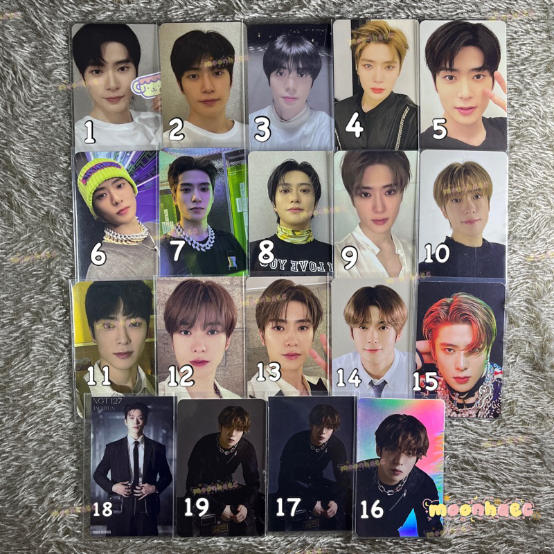 [PILIH J&T] Jaehyun photocard nct 127 pc sanrio clear sticker pajamas spao ld universe anniv 127 2 b