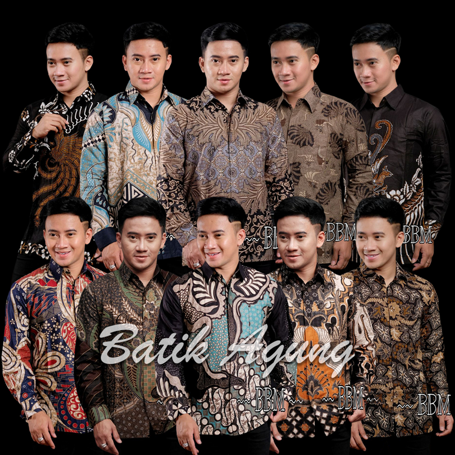 Baju Batik Pria  Kondangan Nikahan Tunangan Acara Keluarga Pria Lengan Panjang Modern Murah Terbaru