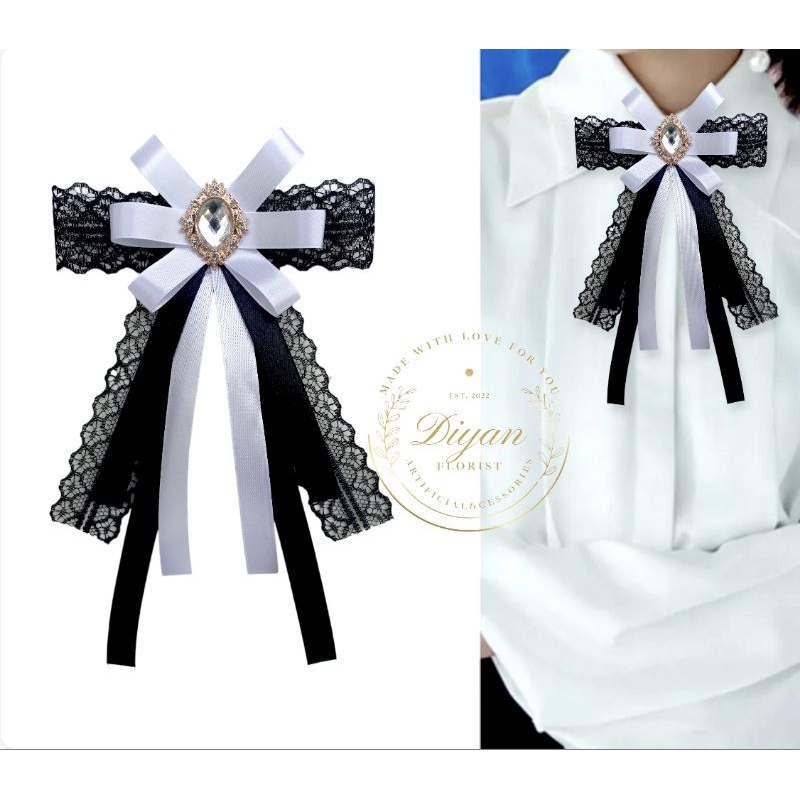 korean ribbon brooch // pita baju