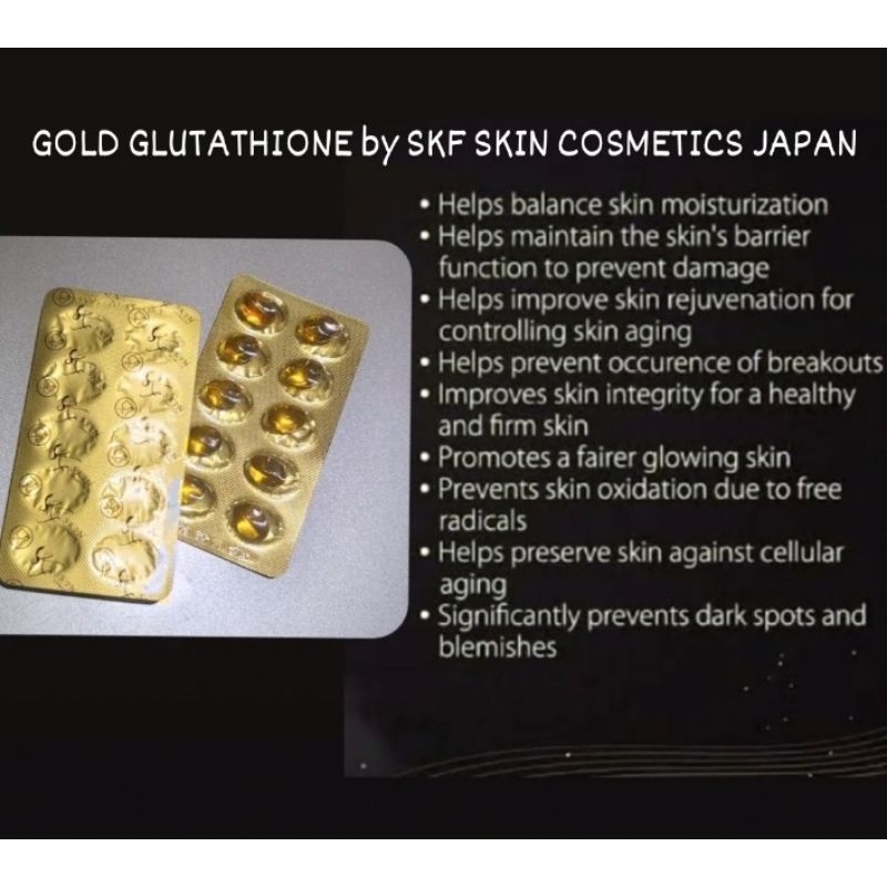 🇯🇵Japan Gold Glutathione Capsules Dosting 1000mg