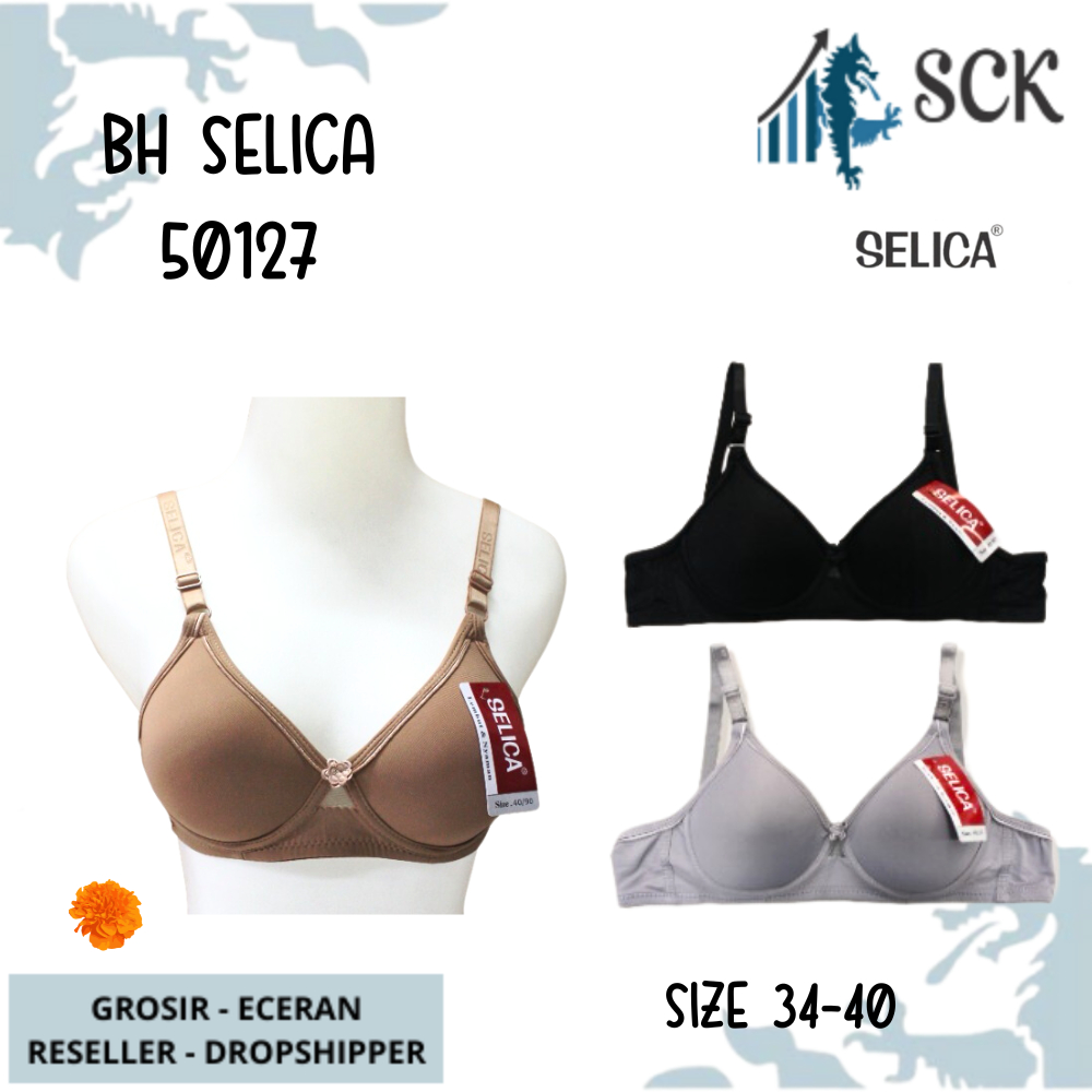 BH SELICA 50127 Motif Busa Tipis Tanpa Kawat / BH Busa Tipis Soft / Pakaian Dalam Wanita