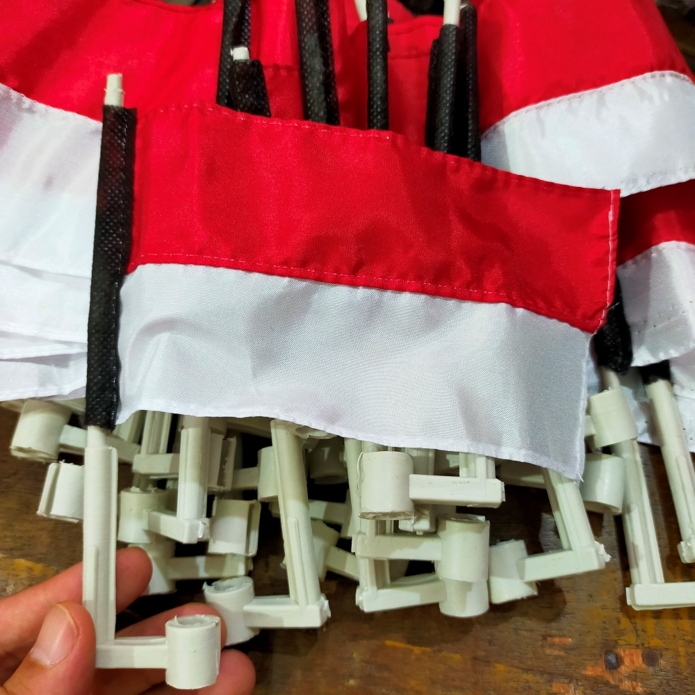 Bendera Kain Merah Putih Tangkai Tiang Spion Motor Hiasan 17an Agustusan