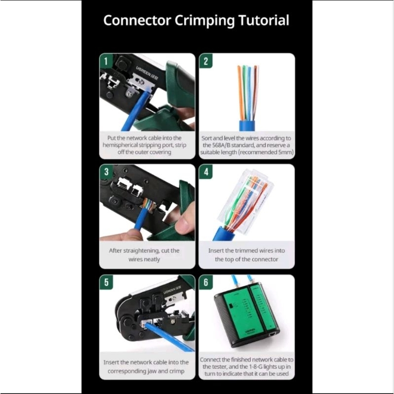 Crimping RJ45 RJ1 Ugreen Tang Crimping Kabel Lan - Ugreen 10952 70683