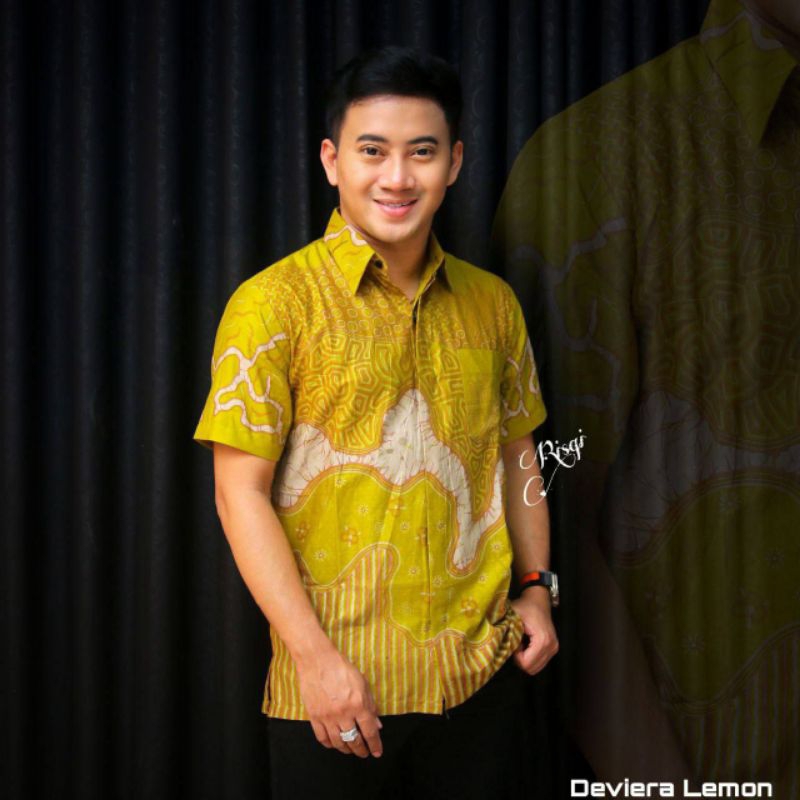 Batik wanita modern baju batik wanita lengan balon resleting depan by batik ghania