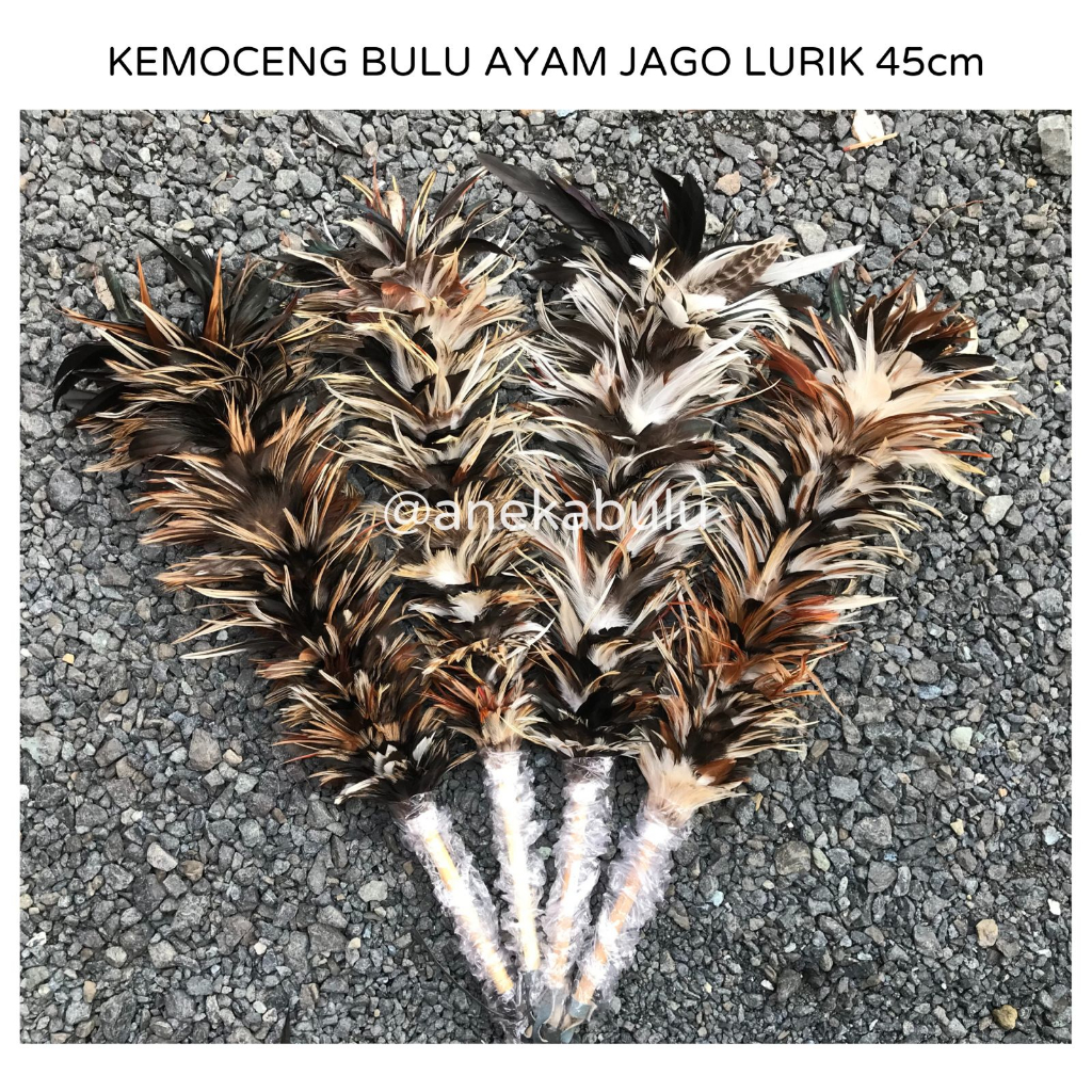 KEMOCENG BULU AYAM LANCUR LURIK PANJANG 50 CM - SULAK KEMOCENG MICROFIBER MOBIL KEMUCING KEMONCENG M