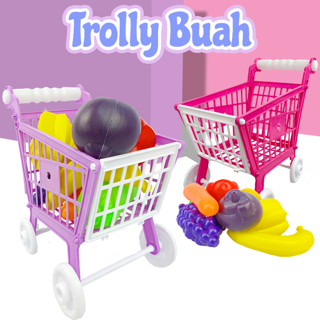 (BISA COD)  Mainan Trolley buah Kanton / Mainan troli belanja / mainan edukasi anak / mainan anak perempuan ( SKW.B552 ) JSP