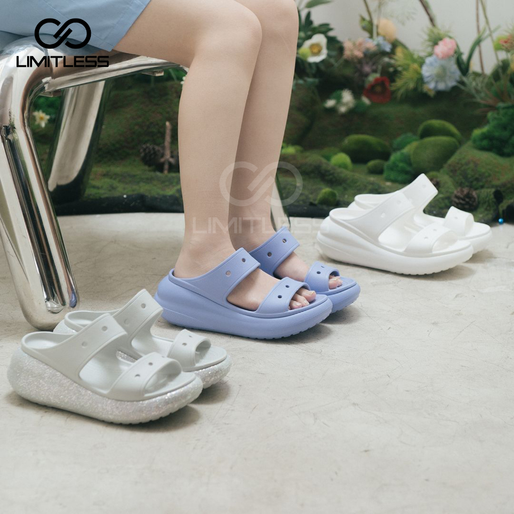 Sandal Selop Wanita Terbaru Slip On YOONA Sendal Wedges Cewek Slop Empuk Platform Sandal Wanita Clog Sol Tebal