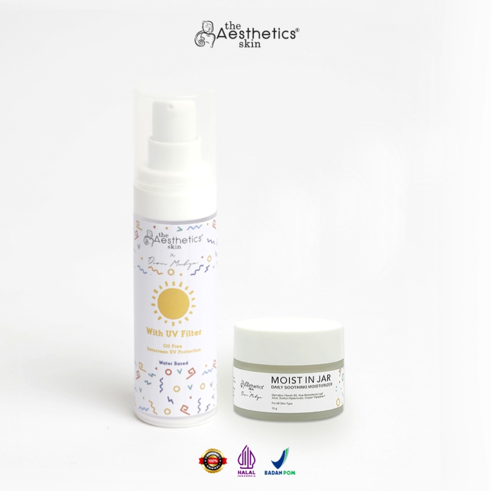 [PROMO] The Aesthetics Skin x Dion Mulya Moist In Jar + Oil Free Sunscreen UV Protection