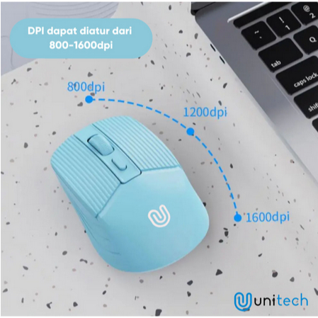 ITSTORE Unitech Bluetooth Mouse Wireless M 256 Silent Plus Recharger Ultra Slim Portable Macaron Series 1600DPI - M256