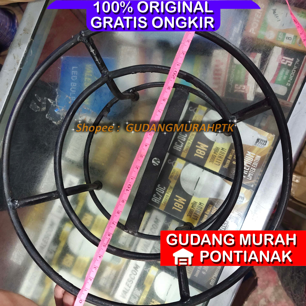 Besi Rangka Kompor Tekanan Tinggi Ukuran Lingkaran Kecil Diameter 25cm