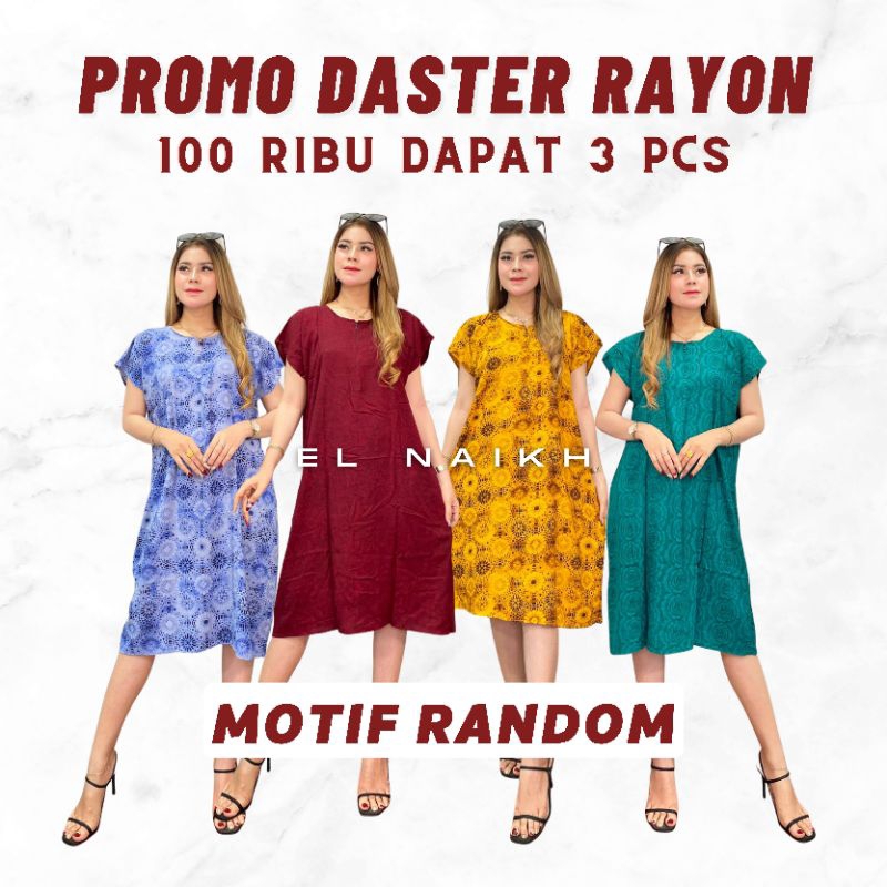 (BISA COD) Paket Daster Rayon 100 Dapat 3 Kekinian | Paket Daster Rayon 100 Dapat 3 Terbaru
