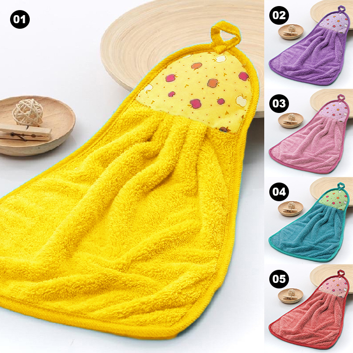 Hand Towel Gantung Lap Tangan Cuci Piring Size 22x33cm Microfiber Lembut Tebal Perlengkapan Rumah Tangga Import - H25- 88Blanketstore