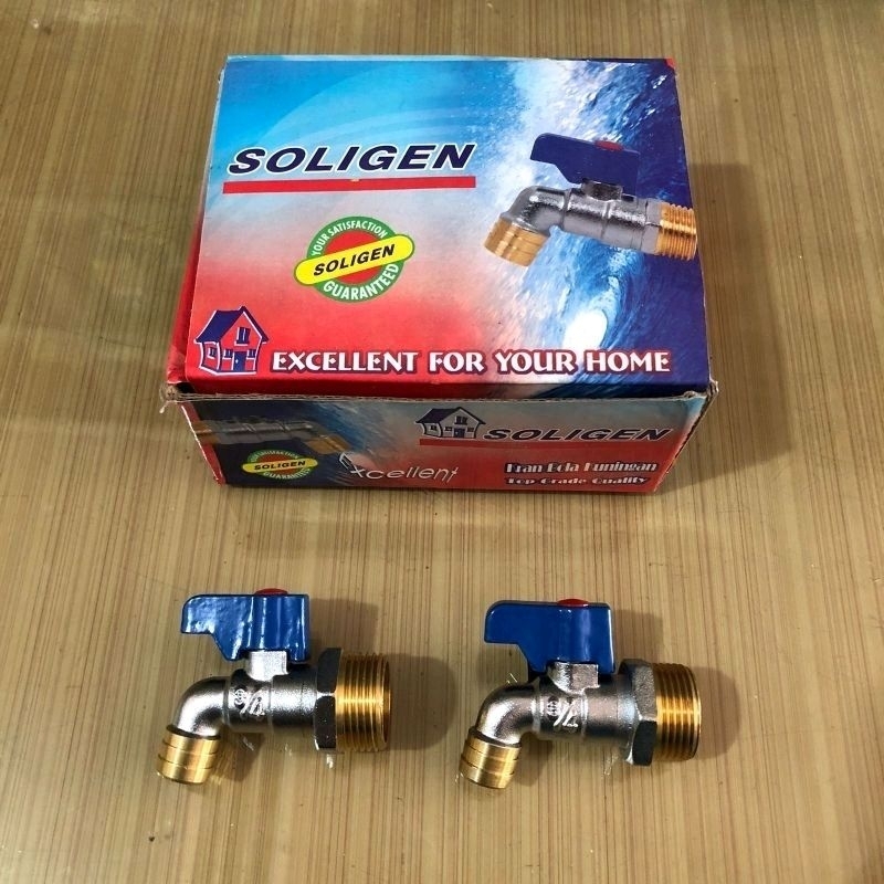 kran cubit soligen 3/4" kran cubit kuningan soligen/ kran cebol soligen murah/ kran air bak mandi ba