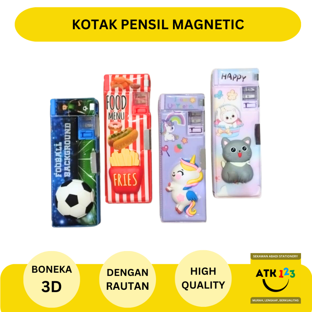 

Tempat Pensil Kotak Pensil Magnet Boneka 3D 511