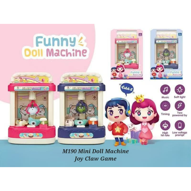 M190 Mainan Anak Mini Doll Joy Claw Machine - Mesin Capit Boneka Game