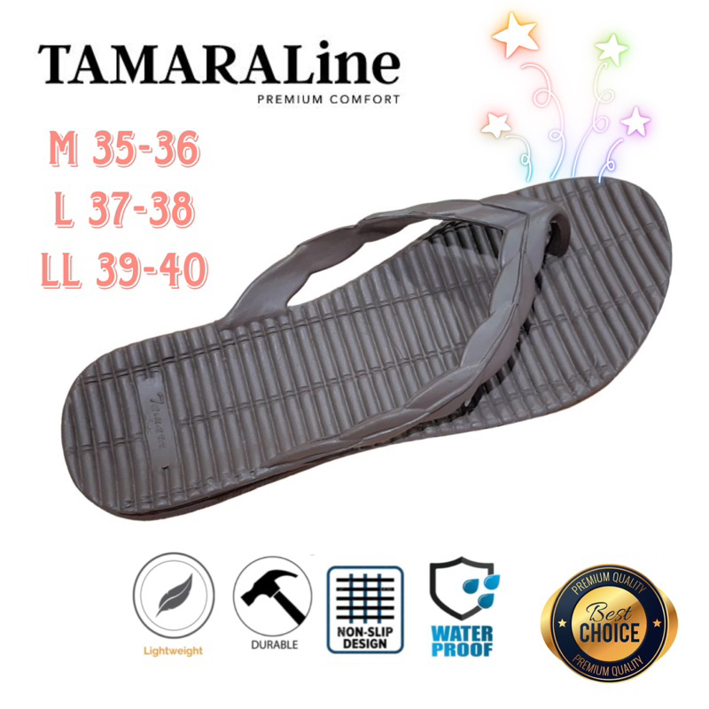 Sandal Jepit Karet Wanita Dewasa / Remaja - TAMARALINE 159 / Bahan Premium Lentur Empuk Ringan Kuat Anti Slip Anti Air / Model Sandal Casual Santai Rumah Hotel Outdoor Kamar Mandi Murah Original