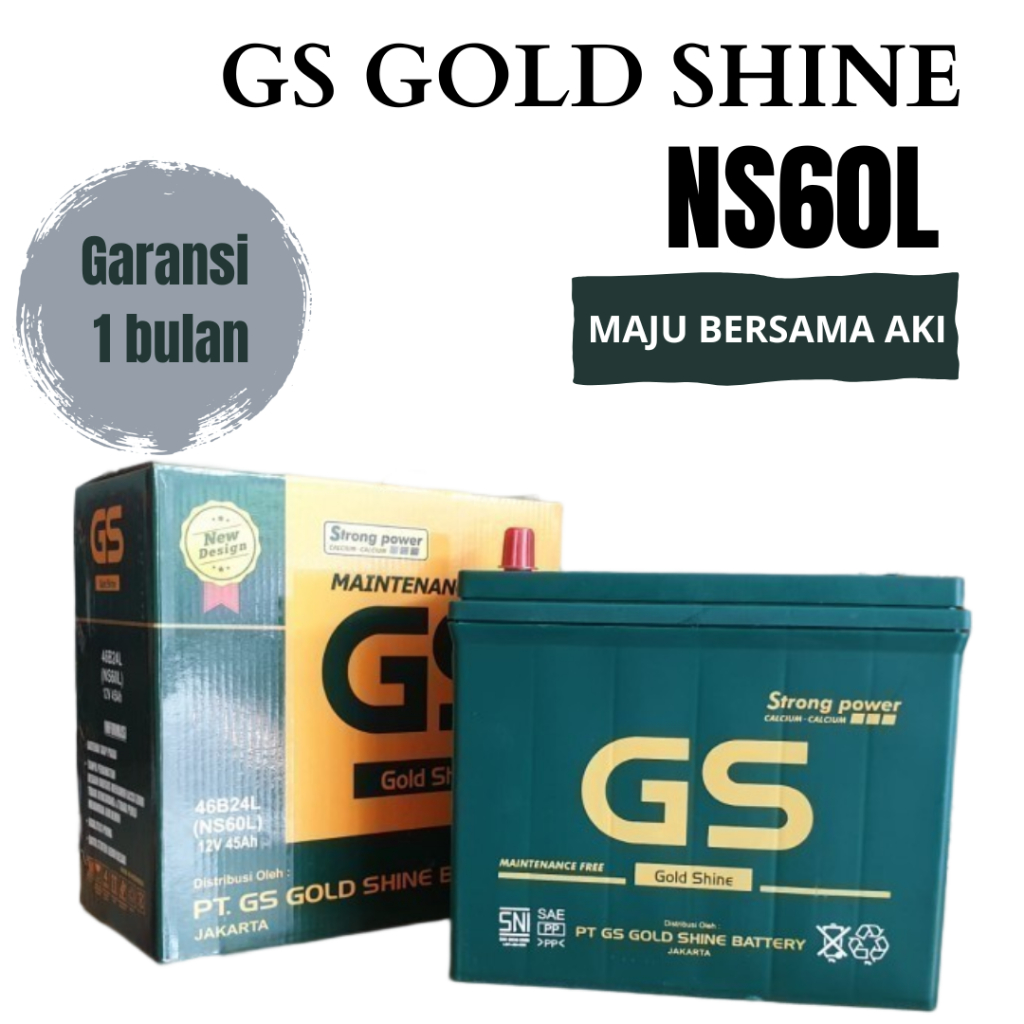 Aki Mobil Corolla Twin Cam Matic GS GOLDSHINE NS60L 46B24L Aki Kering