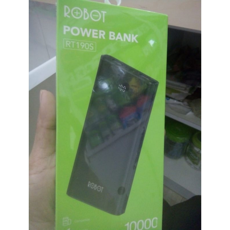 POWER Bank Robot RT130 10000mah rt170 putih rt180 rt 180 putih white hijau green ungu purple violet rt190s rt 190s rt190 s