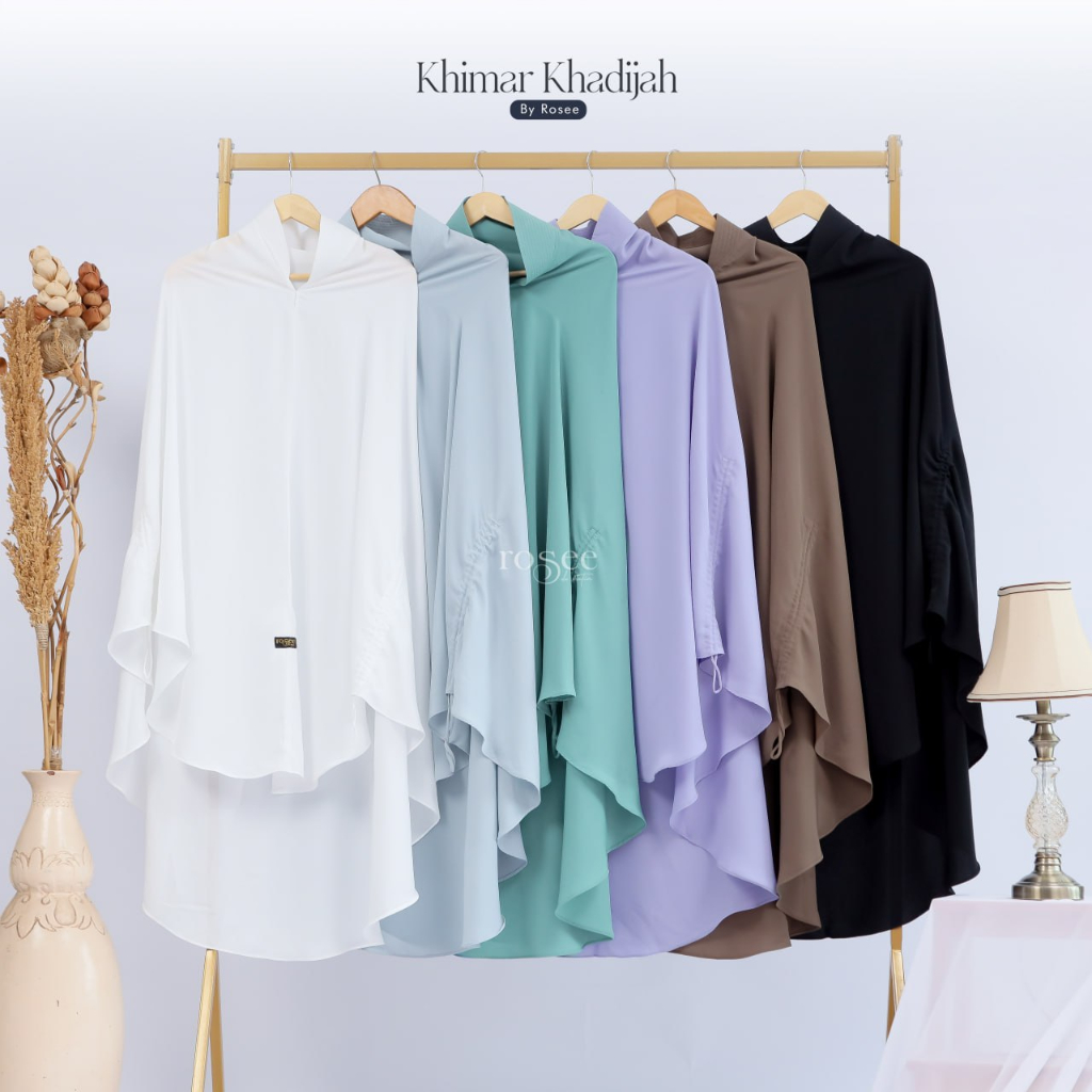 KHIMAR KHADIJAH + niqab tali + niqab bandana by Rosee Attin / cadar/gamis syar'i
