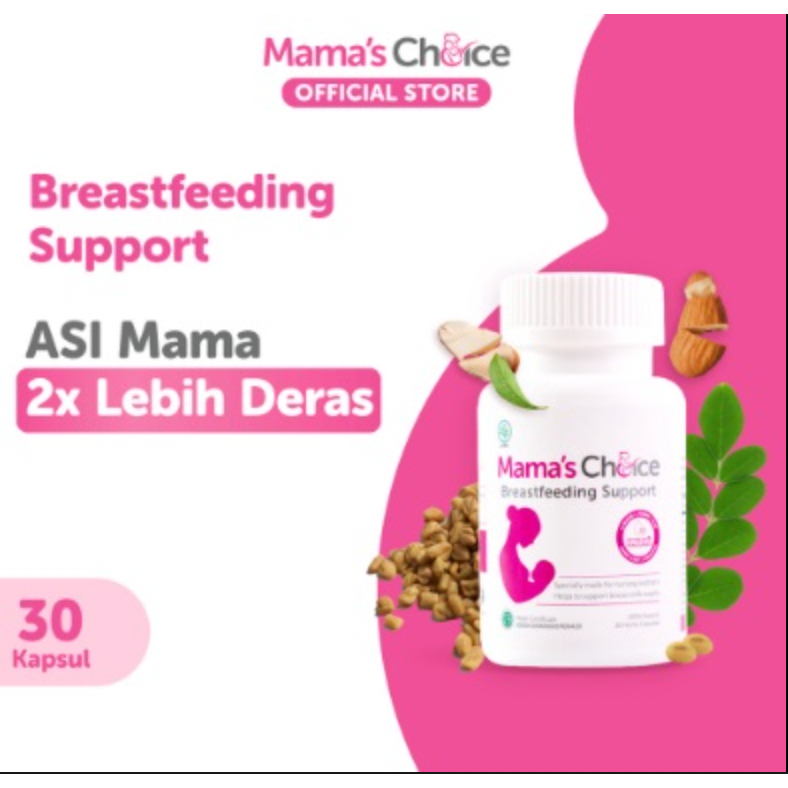 *FRAULEINCO* ASI BOOSTER | Mama's Choice Breastfeeding Support (30 Kapsul) | Pelancaran ASI Natural, Terdaftar BPOM, Halal MUI