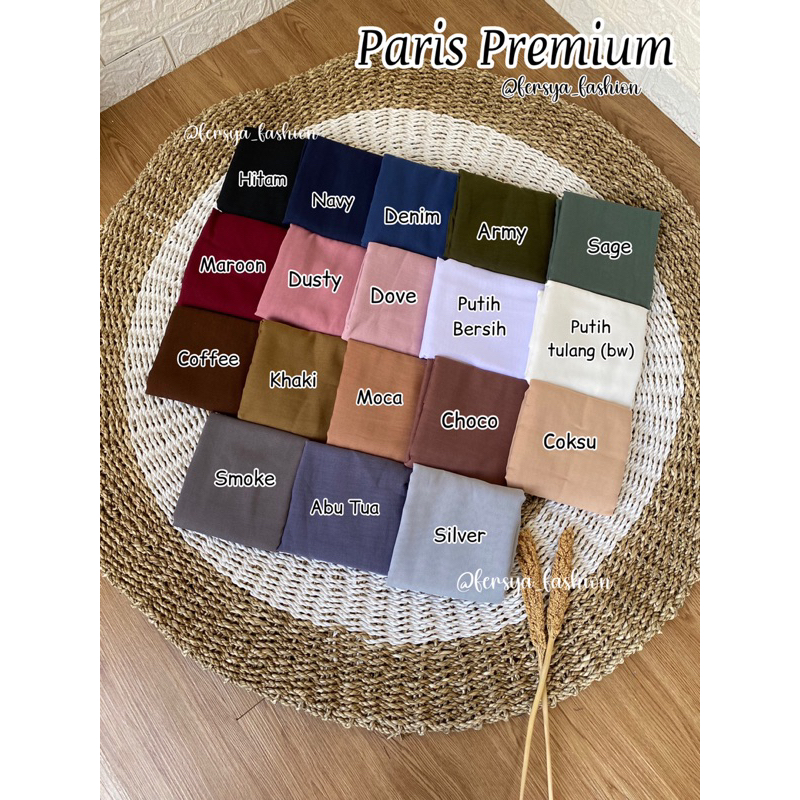 HIJAB PARIS PREMIUM || KERUDUNG SEGIEMPAT TEBAL PREMIUM