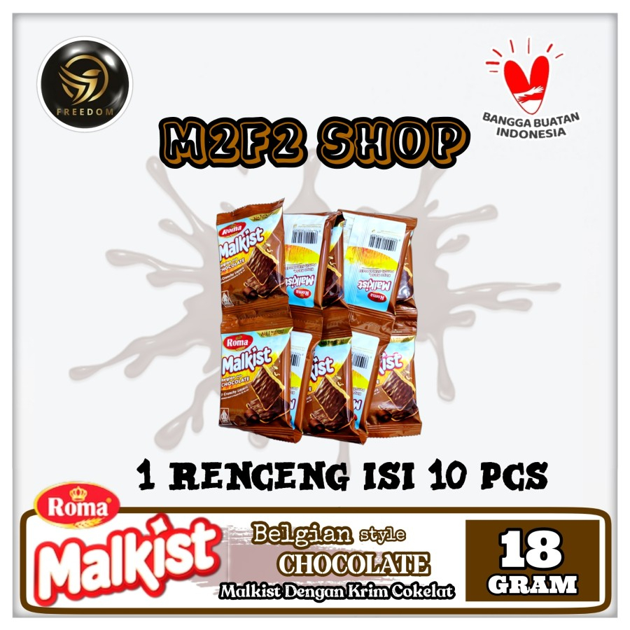 

Roma Biskuit Malkist Belgian Chocolate | Krim Cokelat - 18 gr (Kemasan 1 Renceng)