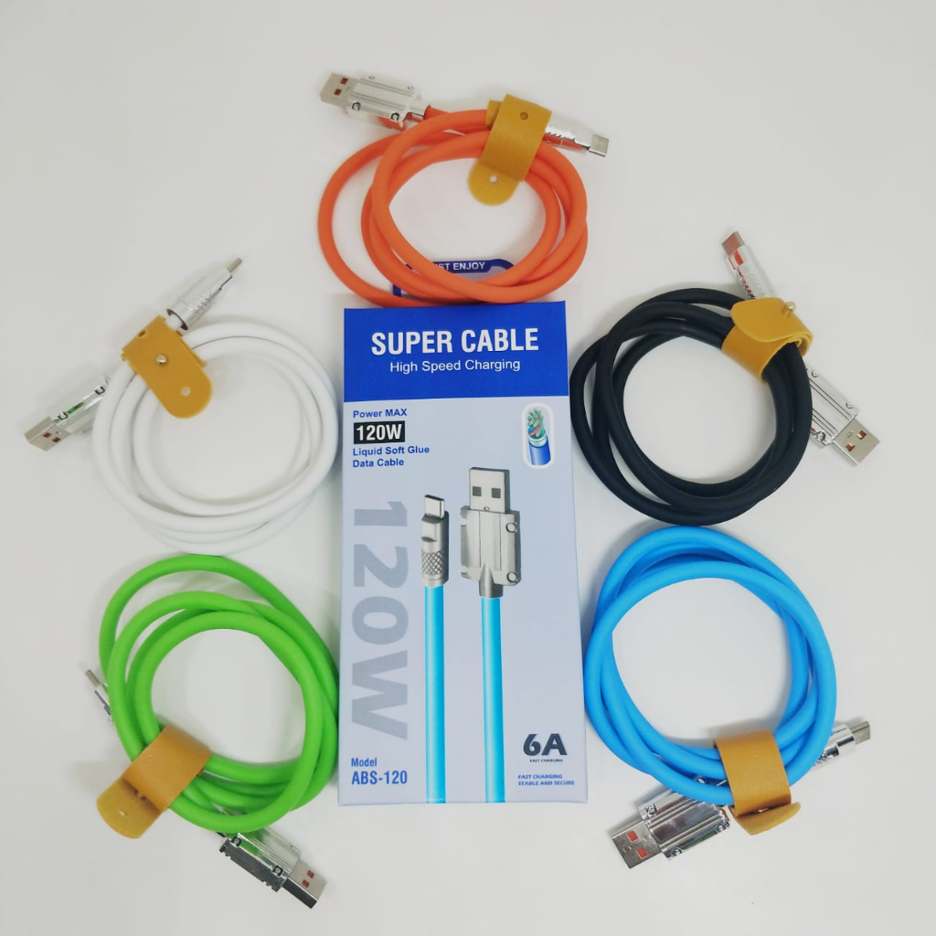 ROBOT POWER CABLE 120W 6A KABEL DATA TYEP C Super Fast Charge Type C Lightning Liquid Silicone Cable Quick Charge Micro USB Cable for Xiaomi Huawei VIVO Samsung Apple Pixel POCO PHONE