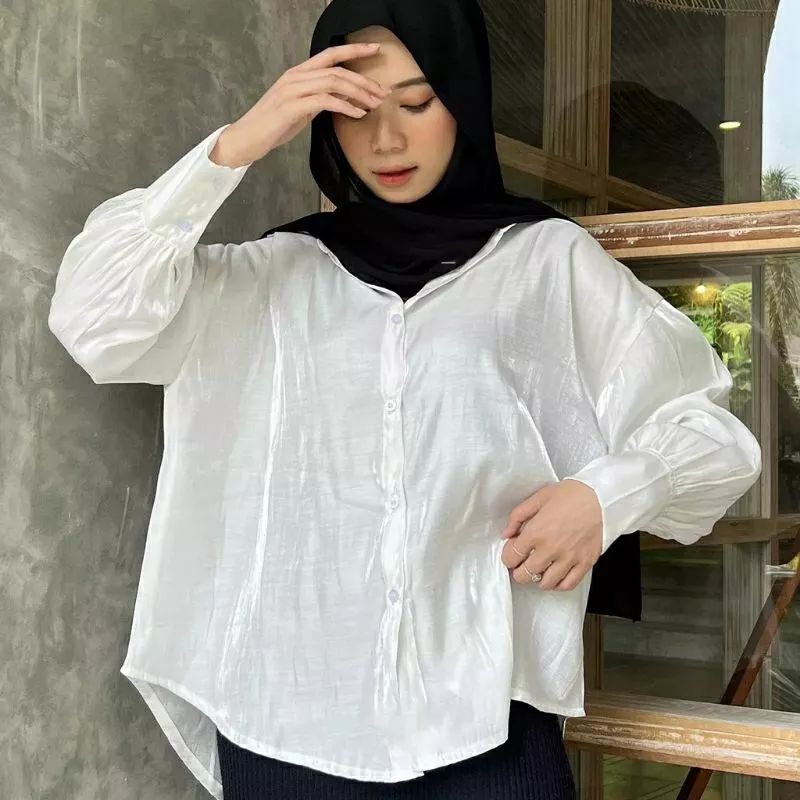 KEMEJA BLOUSE SHIRT FEZA SHIMMER SILK | ATASAN WANITA | kemeja formal