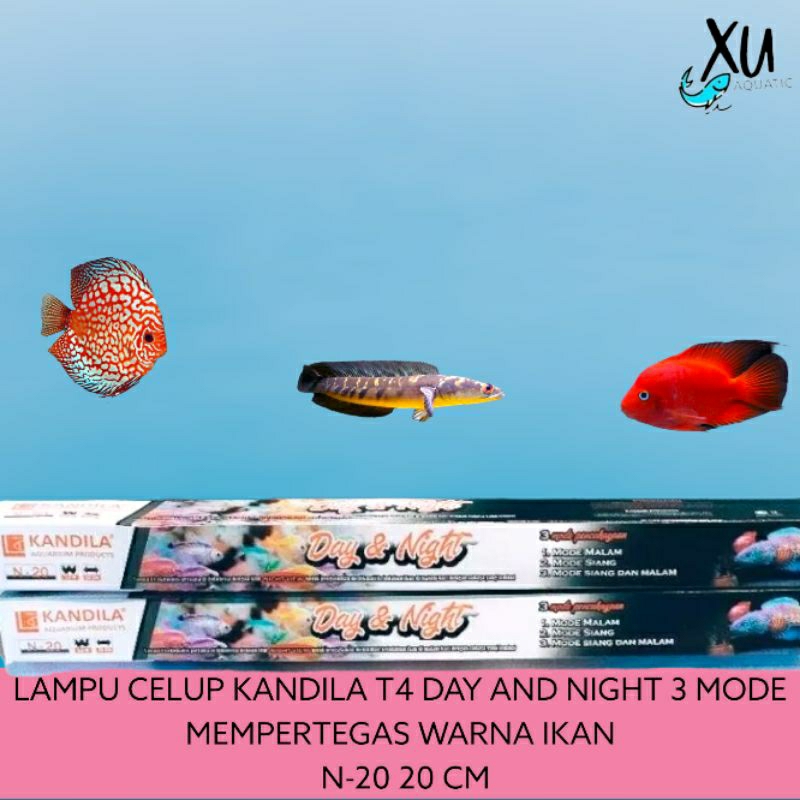 LAMPU LED KANDILA DAY AND NIGHT T4 N-20 20CM LAMPU CELUP AQUARIUM 3 MODE