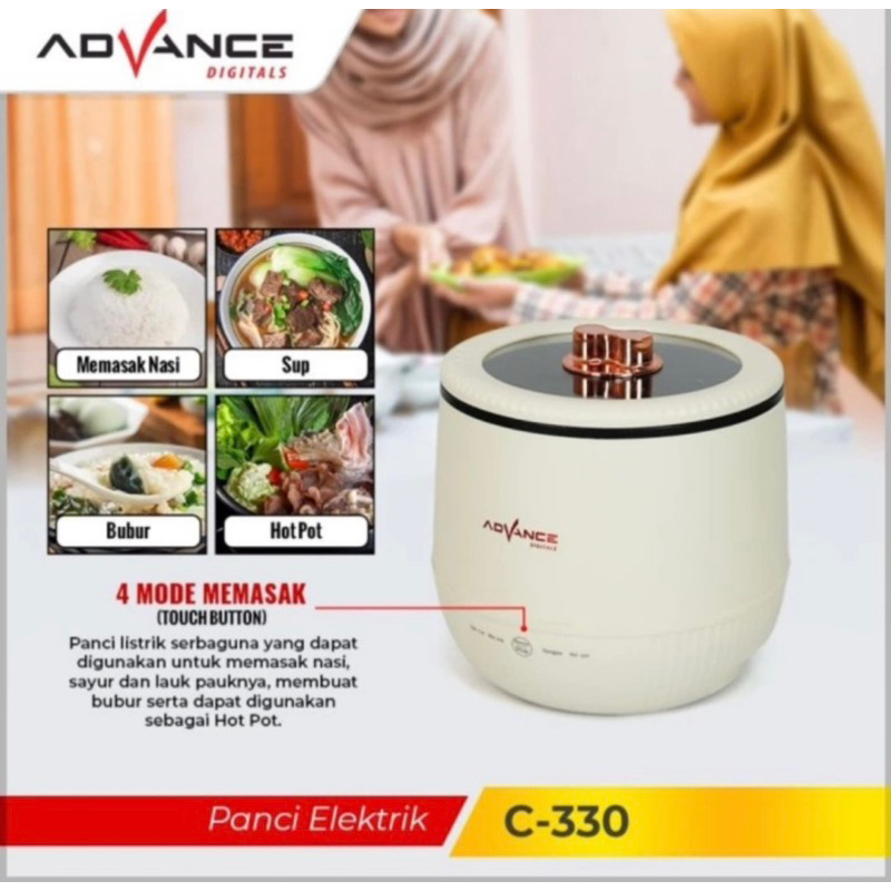 [ORIGINAL] Panci listrik serbaguna warner steamer cooker Advance C 330