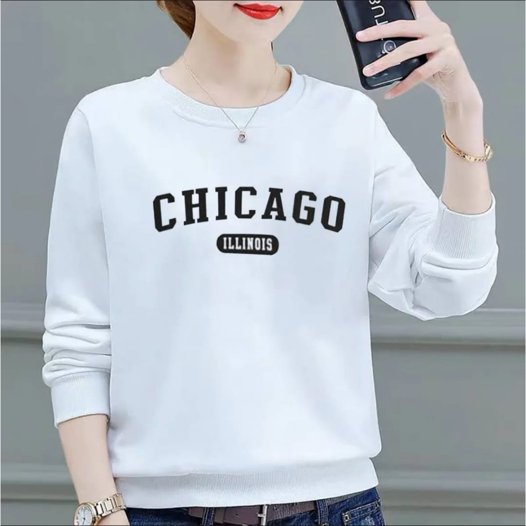 FASHION COOLS - BISA COD~BAJU TRENDY CHICAGO GIRL TERBARU-KAOS DISTRO WANITA KEREN LENGAN PANJANG KEKINIAN DAN TERLARIS