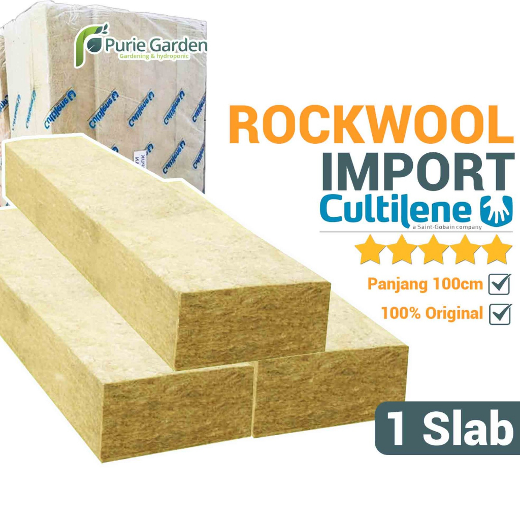 Rockwool Cultilene Media Semai Hidroponik 1 Slab PG KDR