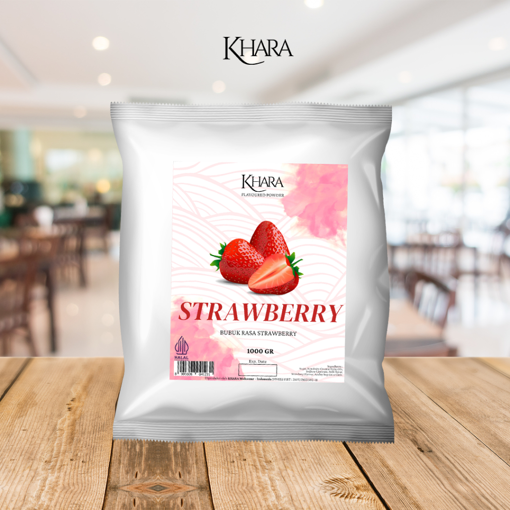 

Bubuk Minuman Rasa Strawberry 1kg - Khara Strawberry Flavoured Powder