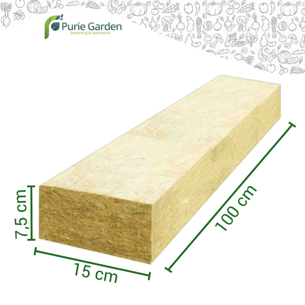 Rockwool Cultilene Media Semai Hidroponik 1 Slab PG SBY