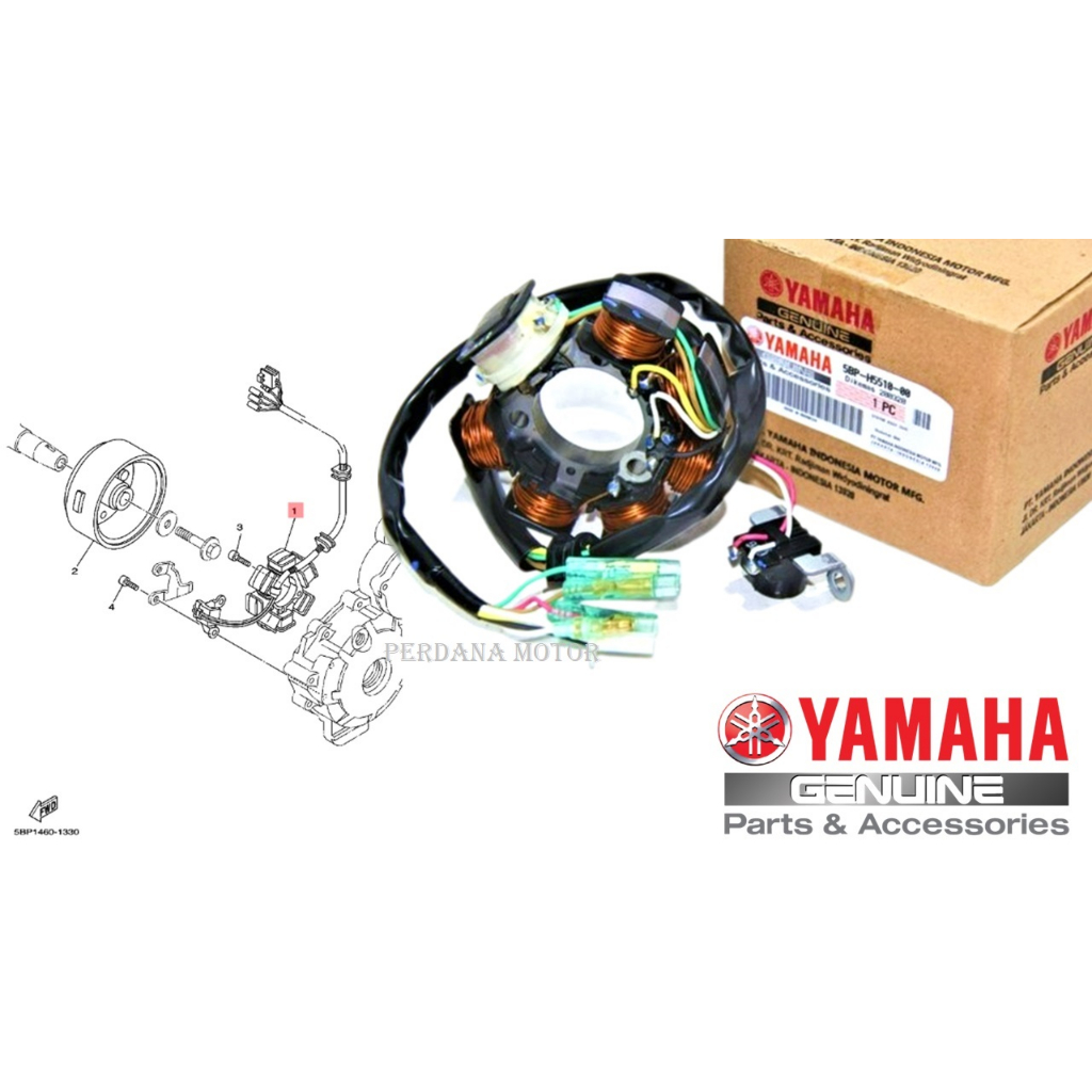 SPUL STATOR ASSY SPOL SPOOL SPUL SCORPIO ASLI ORI YAMAHA 5BP-H5510-00