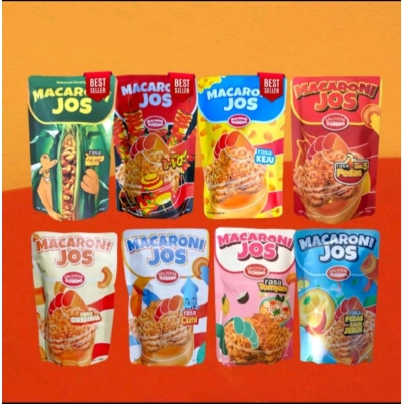 

SNACKMACARONI GORENG KEMASAN PREMIUM 100GRMBYMACARONIJOS