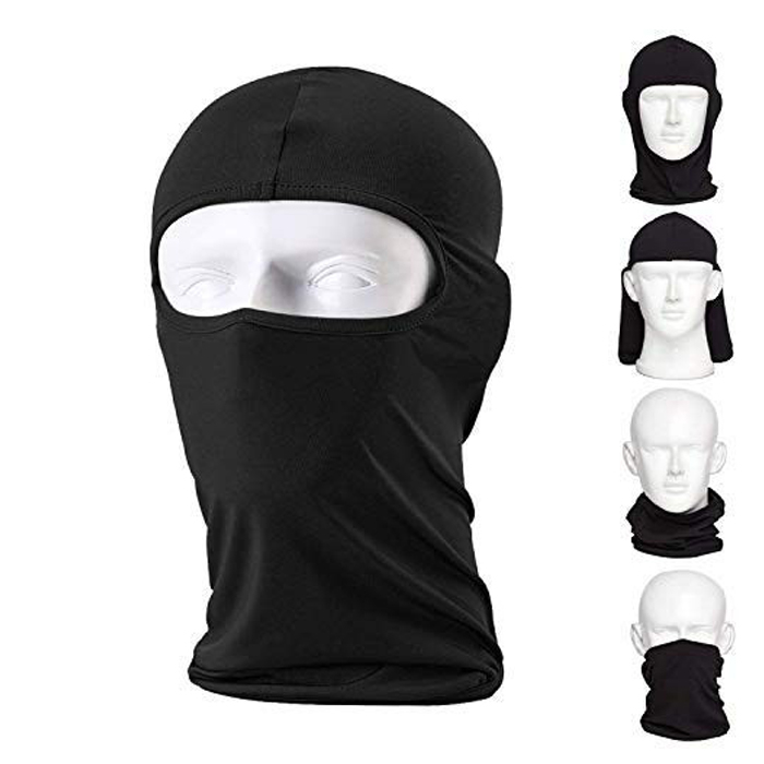 Masker Buff Motor Model Ninja Full Face Balaclava Polos Warna Hitam