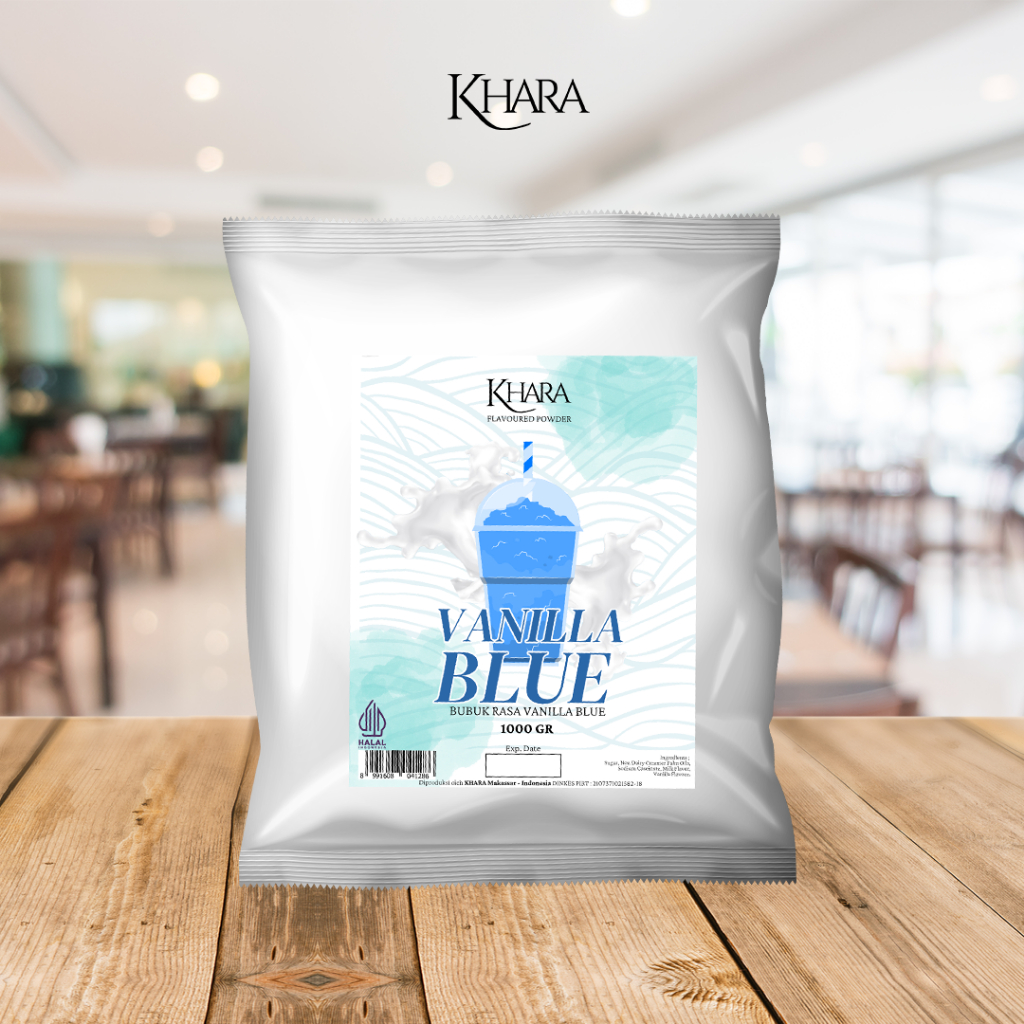 

Bubuk Minuman Rasa Vanilla Blue 1kg - Khara Vanilla Blue Flavoured Powder