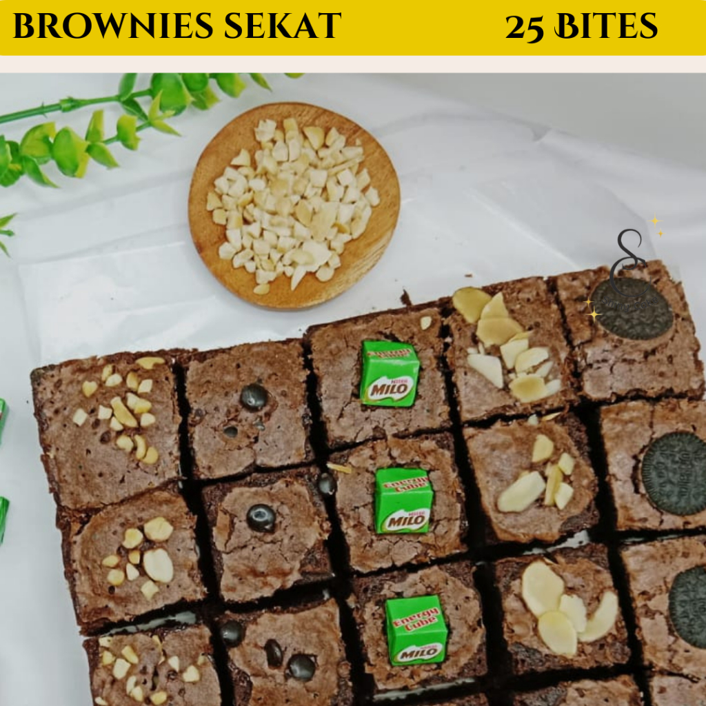 

Brownies Sekat / Brownies Panggang / Brownis Skat 25 / Shiny Crust / Brownies Panggang Skat