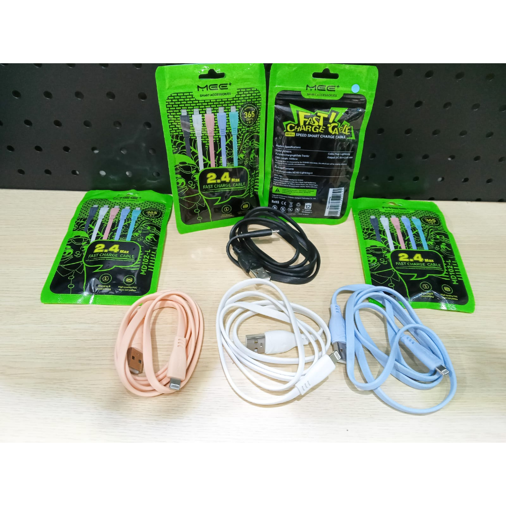 Kabel Lightning MEE+ MD102-L Kabel Data Lightning Fast Charge -SATUAN-