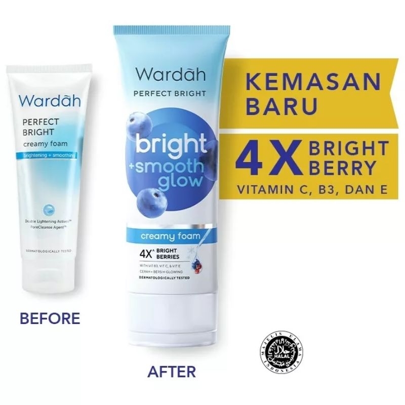 [ Kecil ] Wardah Perfect Bright Creamy Foam Brightening 60ml