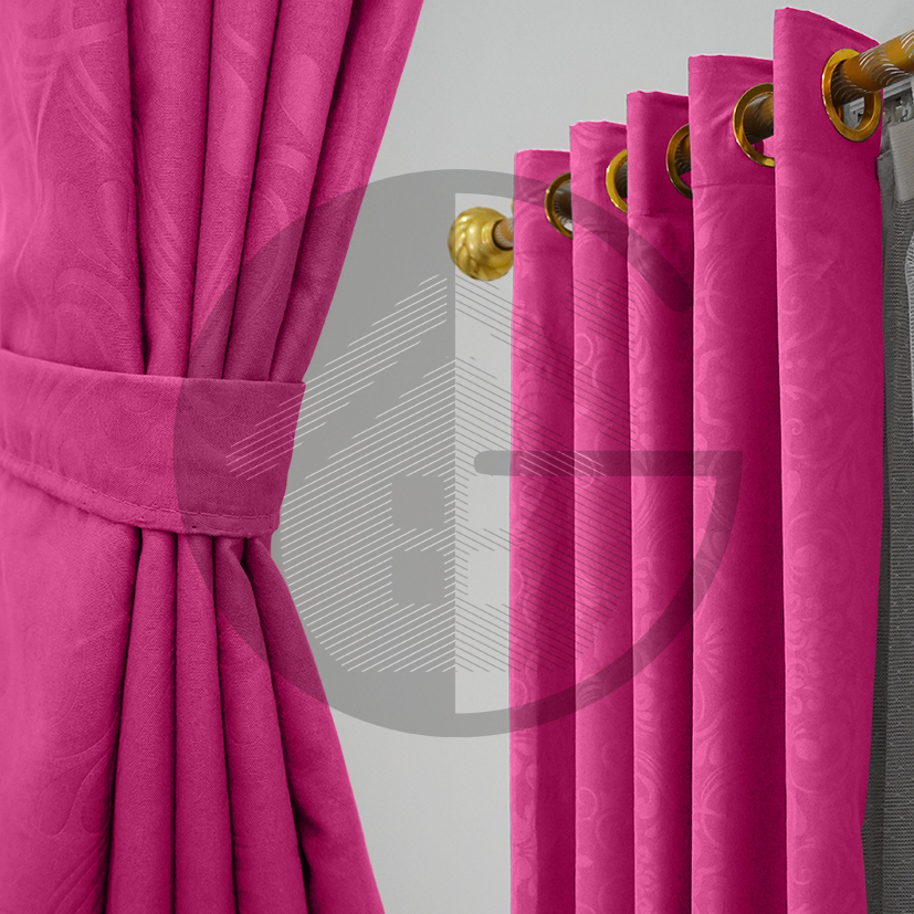 Gorden Jendela pendek dan Pintu Minimalis Smokring Motif kotak Aesthetic
